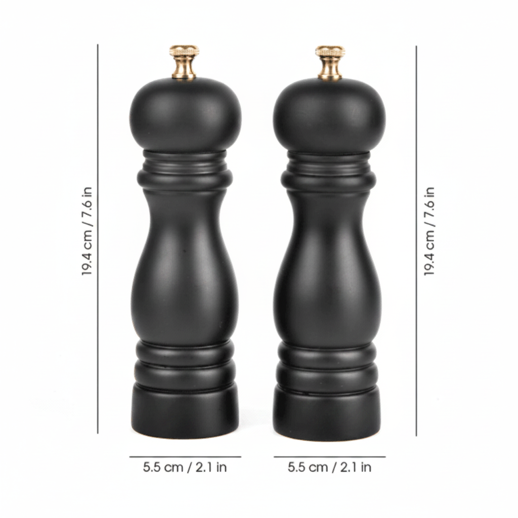 Black Wood Salt and Pepper Mills