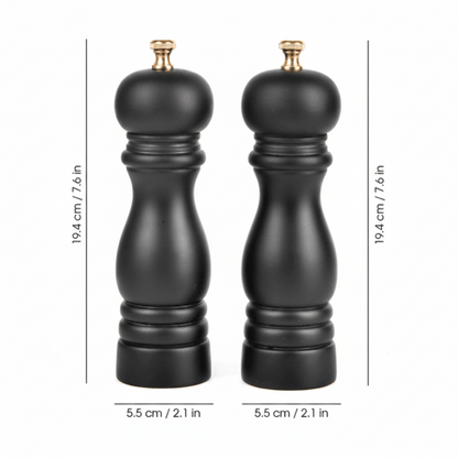 Black Wood Salt and Pepper Mills