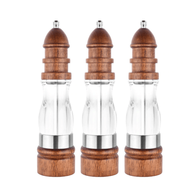 Wooden Salt and Pepper Grinder Set